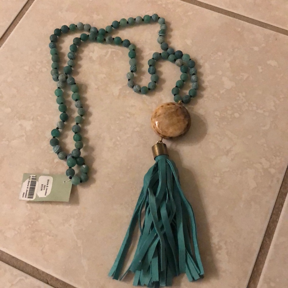 Stine and Jeweled Horn Necklace